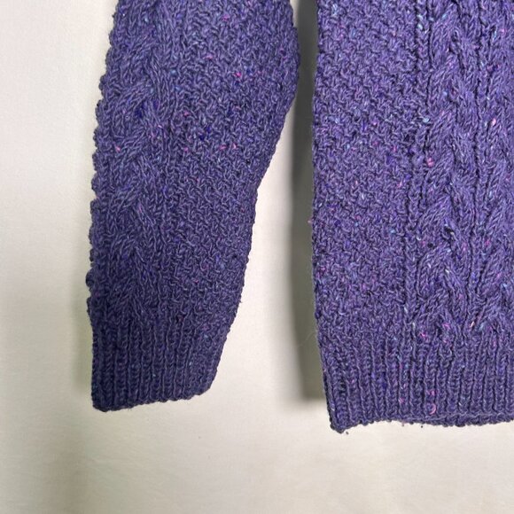 The Tappit Hen Purple Scottish Knit Wool Sweater - Picture 4 of 8